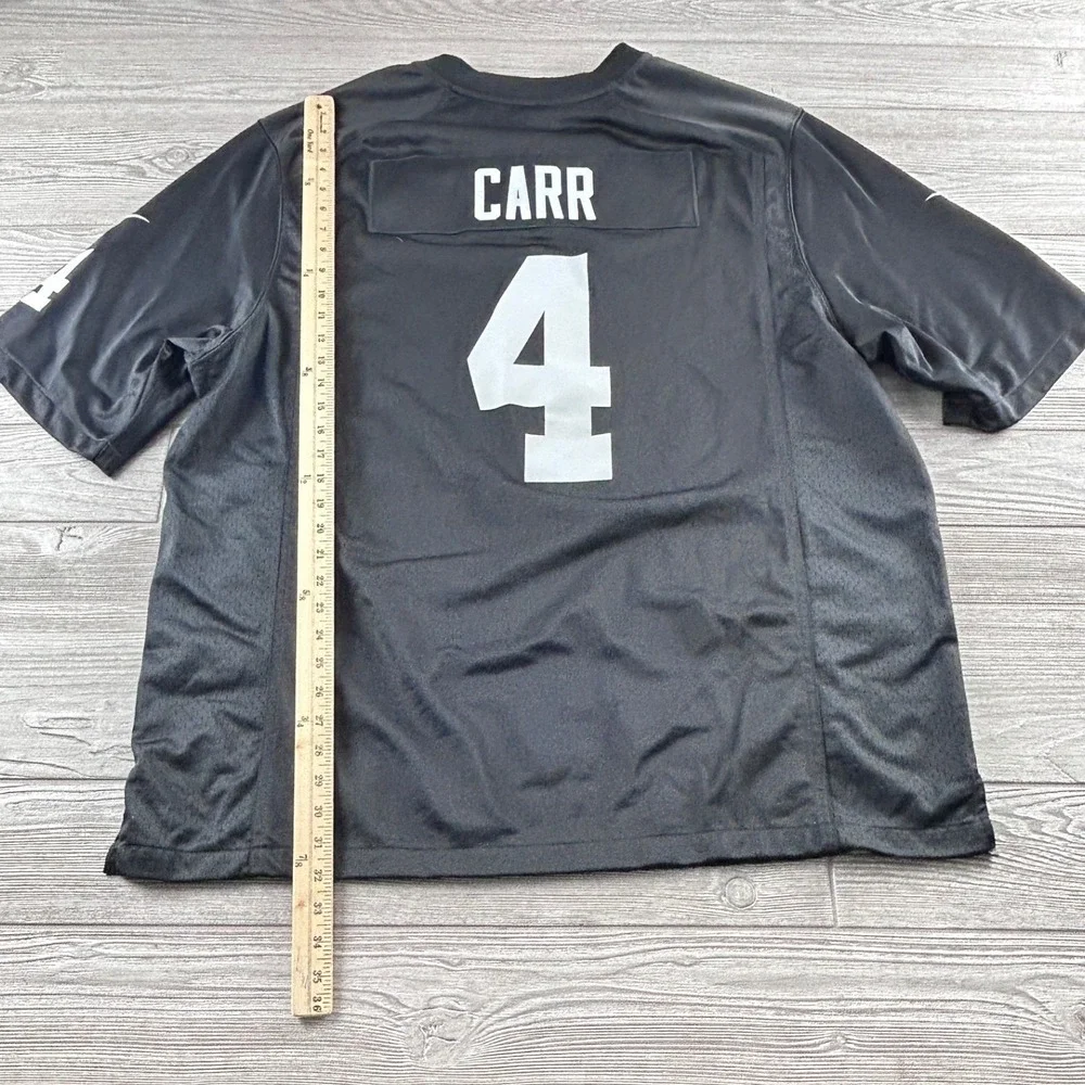 Nike NFL Oakland Raiders Derek Carr 4 Jersey Mens XXL Black Football On Field
